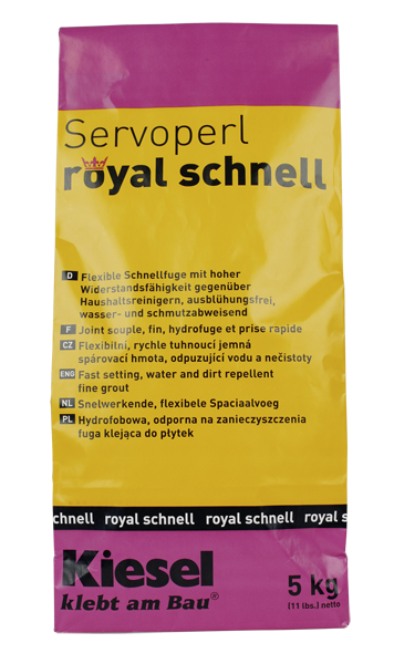 Servoperl Royal schnell Farbe steingrau 5 kg
wasser- und schmutzabweisend
Kiesel 14413