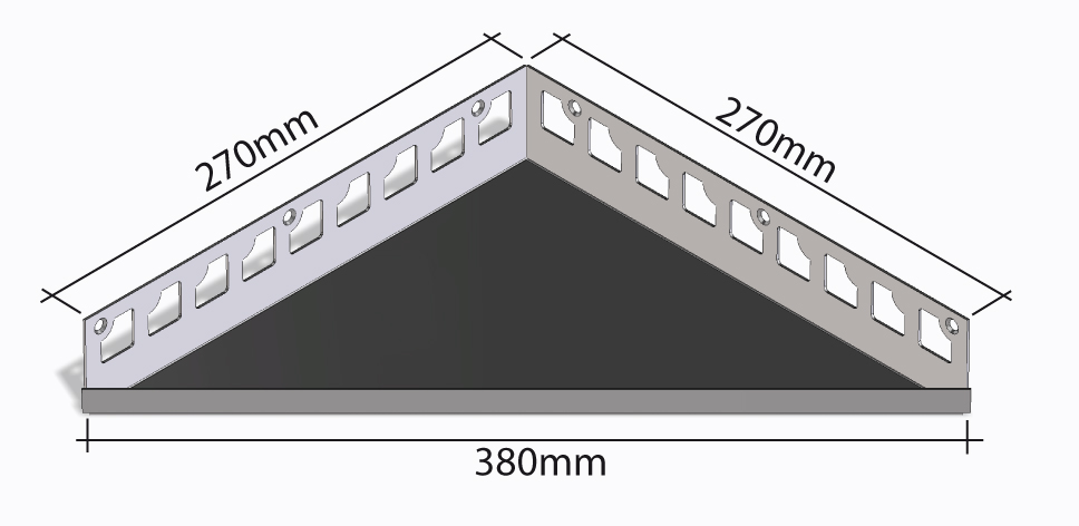 Edelstahlablagen 270x270 mm vorne 380 mm
HK-EA 270 befliesbar
Art: 20060