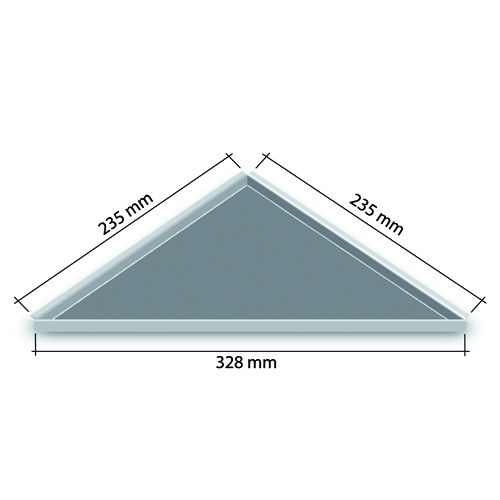 19556-HK-NA235-Edelstahlablage-befliesbar-Schenkel-235x235mm-vorne 328mm-nachträglicher Einbau-Onlineshop