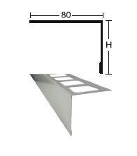 Balkonabdeckwinkel 60 mm/3m hellgrau
Alu beschichtet Galax Profile 025060