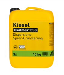 DSG Dispersions-Sperr-Grundierung  10 kg Kanister
1.Auftrag 1:1 Wasser Trocknungszeit 0,5-1 Std
2.Auftrag Pur  2 Stunden Trocknungszeit vor der Verlegung
Kiesel 49077