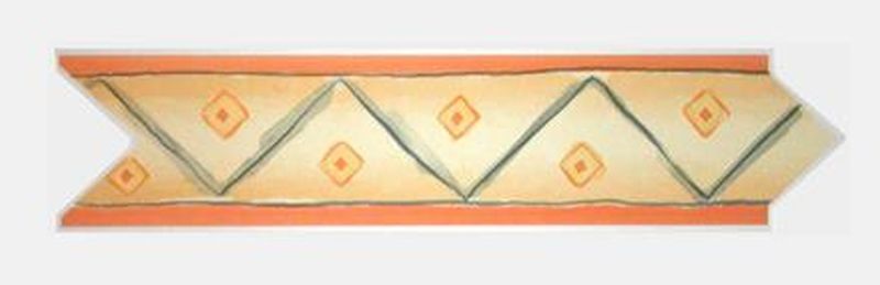 Bordüre 6,5x25 cm orange - giallo